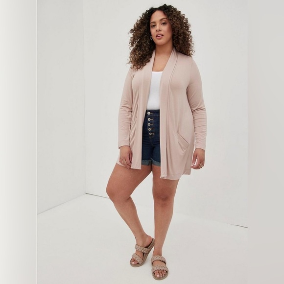 torrid Sweaters - Torrid | Super Soft Cardigan Straight Front in Taupe